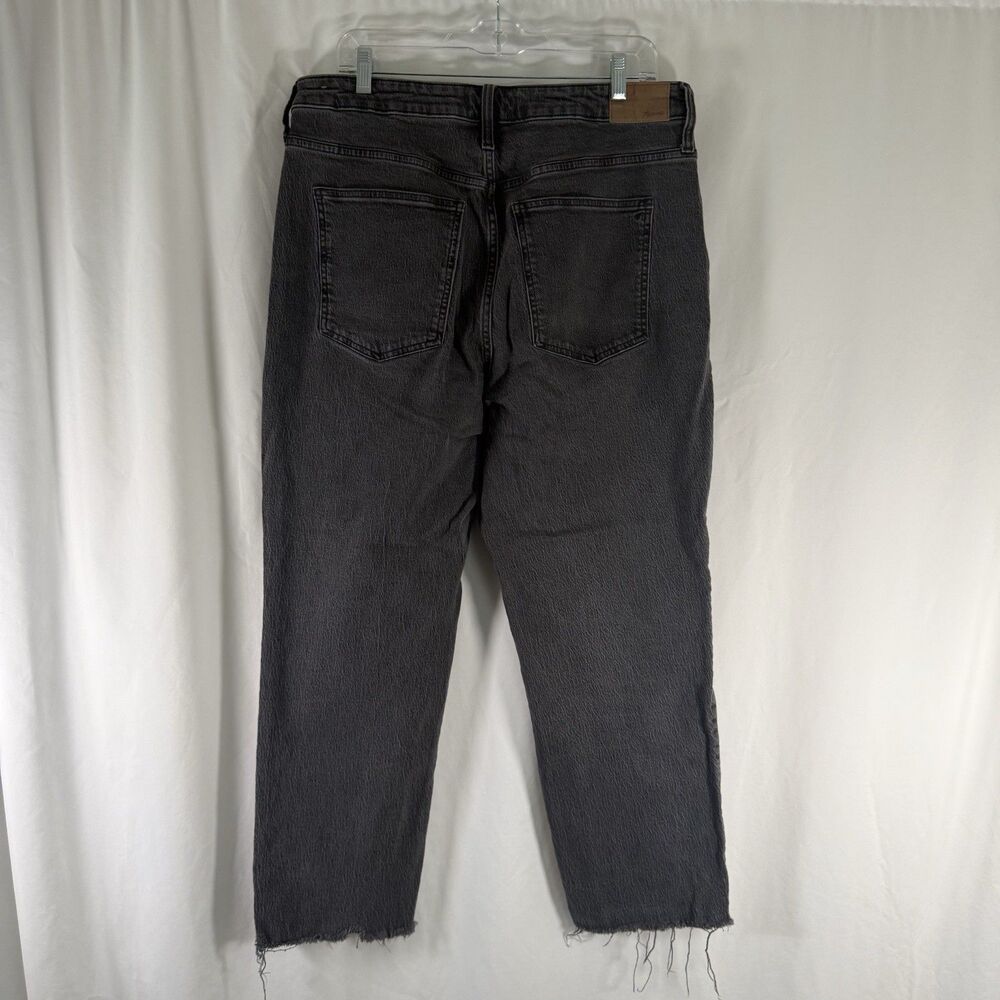 Madewell Curvy Perfect Vintage Straight Jeans Women's 32 Grey Black Wash High Ri - Picture 5 of 11